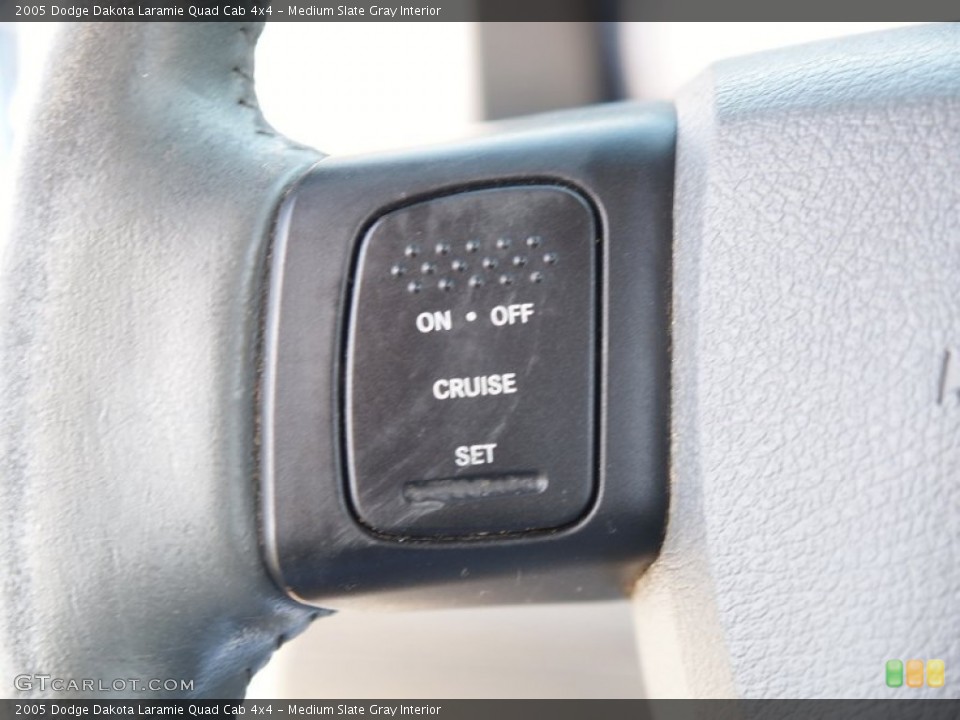 Medium Slate Gray Interior Controls for the 2005 Dodge Dakota Laramie Quad Cab 4x4 #57110989