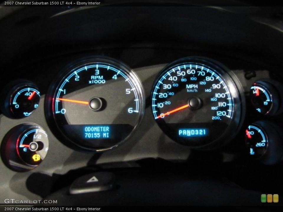 Ebony Interior Gauges for the 2007 Chevrolet Suburban 1500 LT 4x4 #57111455