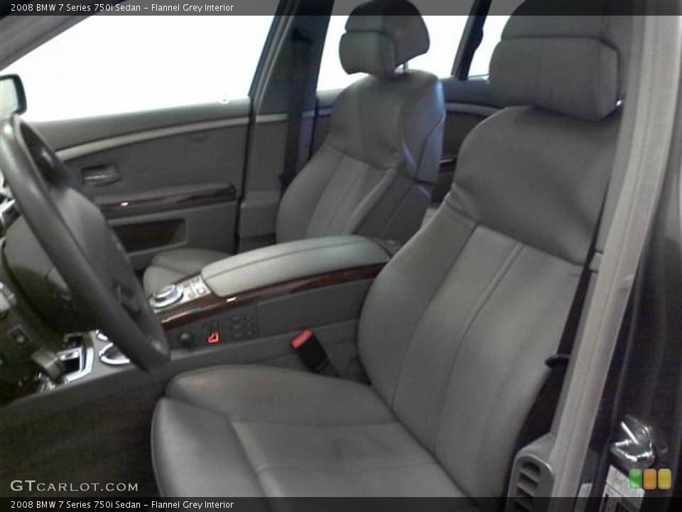 Flannel Grey Interior Photo for the 2008 BMW 7 Series 750i Sedan #57114202