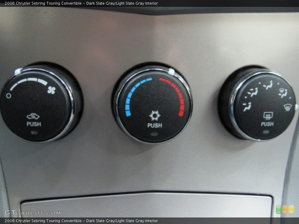 Dark Slate Gray/Light Slate Gray Interior Controls for the 2008 Chrysler Sebring Touring Convertible #57114757