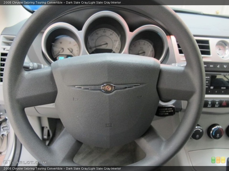 Dark Slate Gray/Light Slate Gray Interior Steering Wheel for the 2008 Chrysler Sebring Touring Convertible #57114766