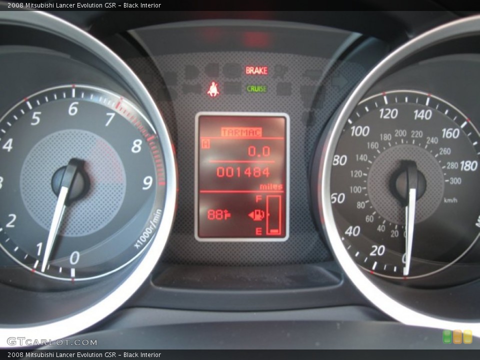 Black Interior Gauges for the 2008 Mitsubishi Lancer Evolution GSR #57116209