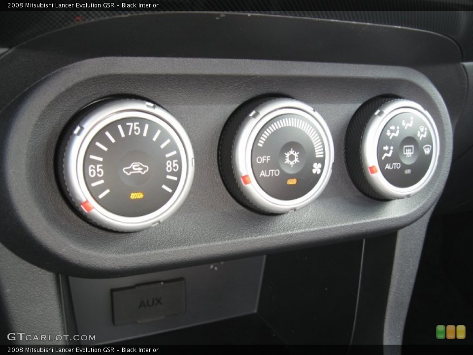 Black Interior Controls for the 2008 Mitsubishi Lancer Evolution GSR #57116227