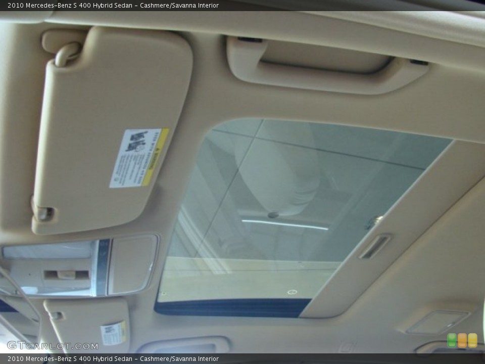 Cashmere/Savanna Interior Sunroof for the 2010 Mercedes-Benz S 400 Hybrid Sedan #57120853
