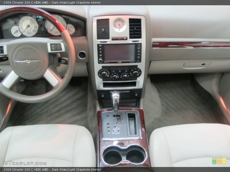 Dark Khaki/Light Graystone Interior Dashboard for the 2009 Chrysler 300 C HEMI AWD #57122788