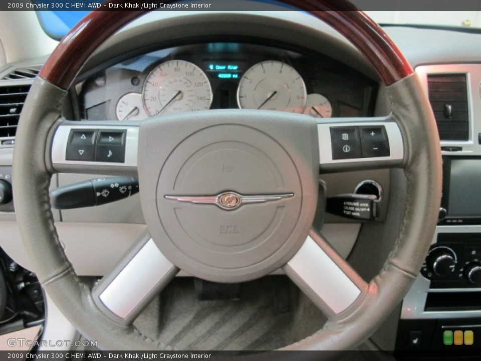 Dark Khaki/Light Graystone Interior Steering Wheel for the 2009 Chrysler 300 C HEMI AWD #57122884
