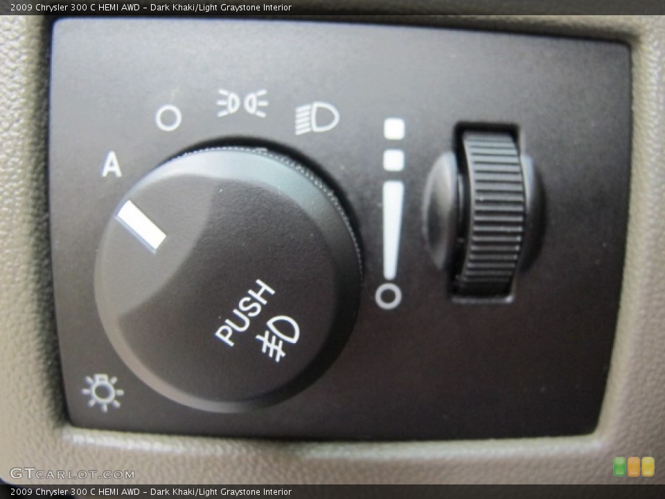 Dark Khaki/Light Graystone Interior Controls for the 2009 Chrysler 300 C HEMI AWD #57122913