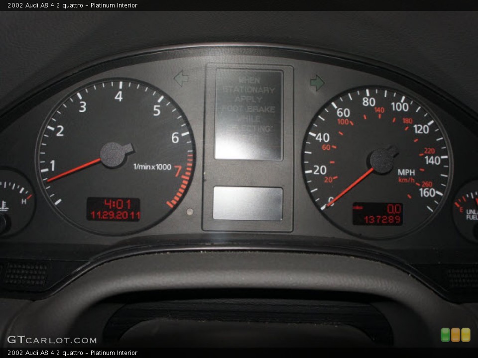 Platinum Interior Gauges for the 2002 Audi A8 4.2 quattro #57124993
