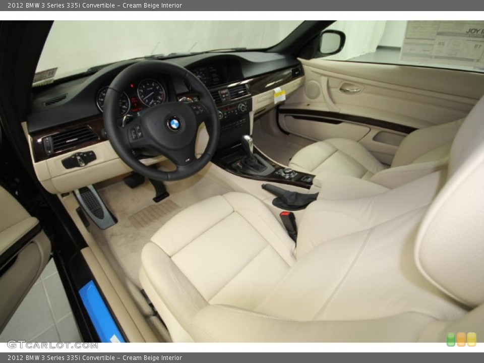 Cream Beige Interior Prime Interior for the 2012 BMW 3 Series 335i Convertible #57126524