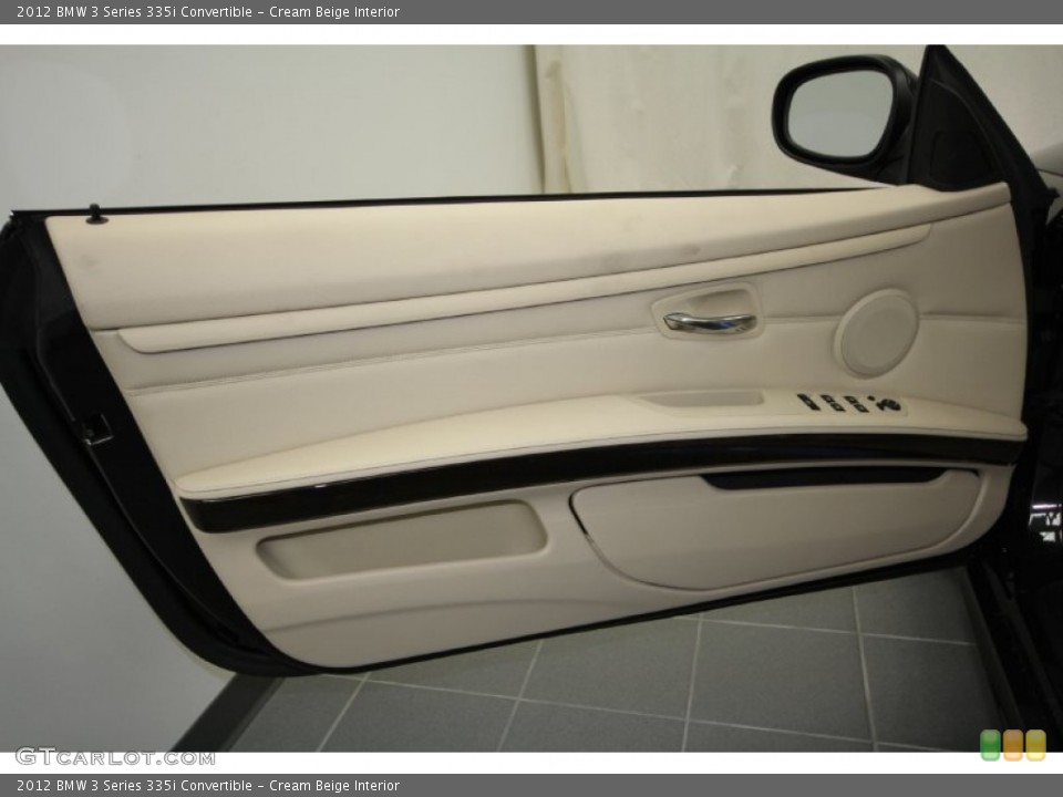 Cream Beige Interior Door Panel for the 2012 BMW 3 Series 335i Convertible #57126550