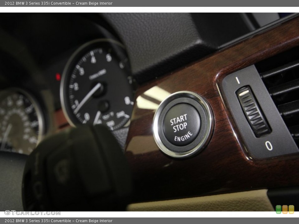 Cream Beige Interior Controls for the 2012 BMW 3 Series 335i Convertible #57126625
