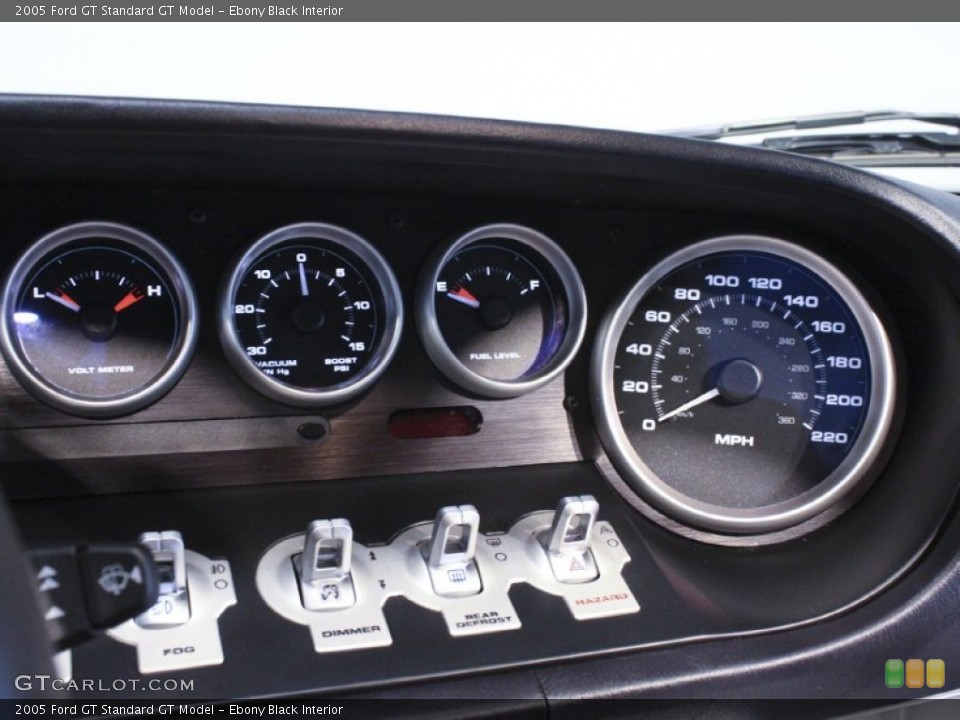 Ebony Black Interior Gauges for the 2005 Ford GT  #57129487