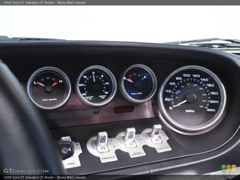 Ebony Black Interior Gauges for the 2005 Ford GT  #57130492