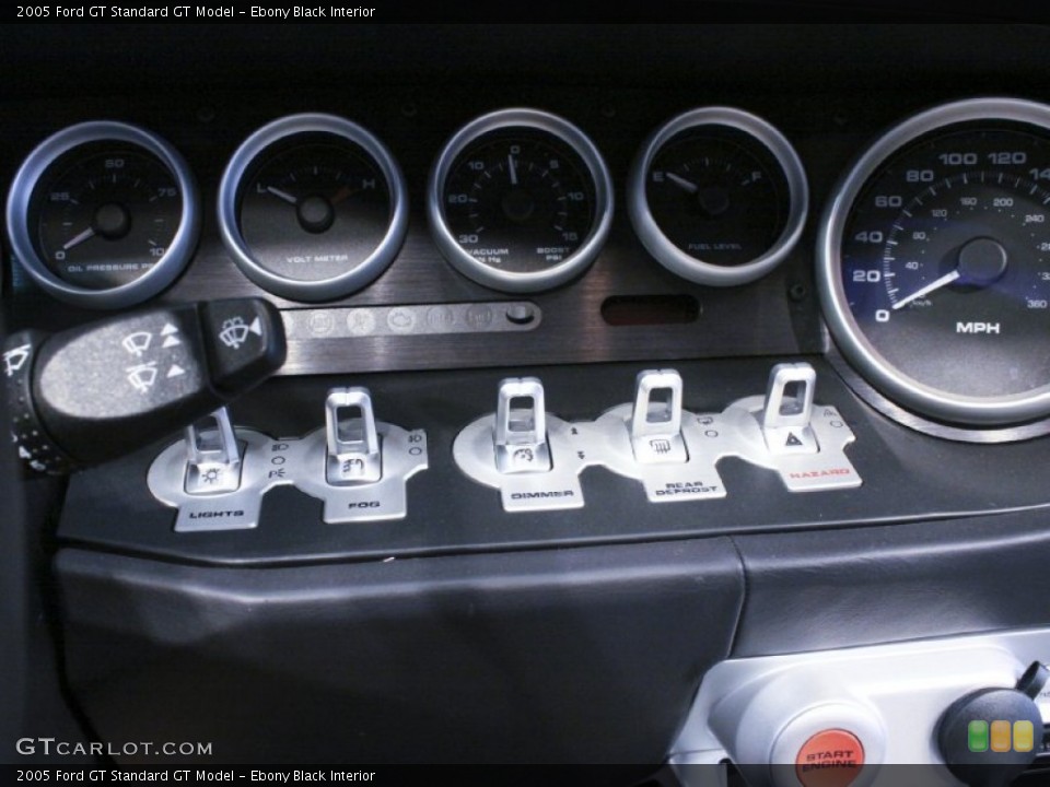 Ebony Black Interior Gauges for the 2005 Ford GT  #57131152
