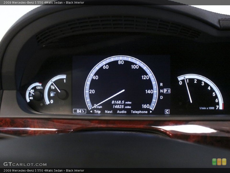 Black Interior Gauges for the 2009 Mercedes-Benz S 550 4Matic Sedan #57132907
