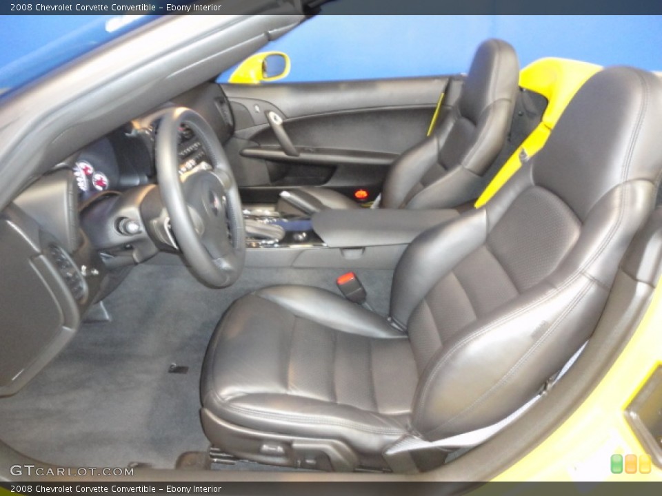 Ebony Interior Photo for the 2008 Chevrolet Corvette Convertible #57134830