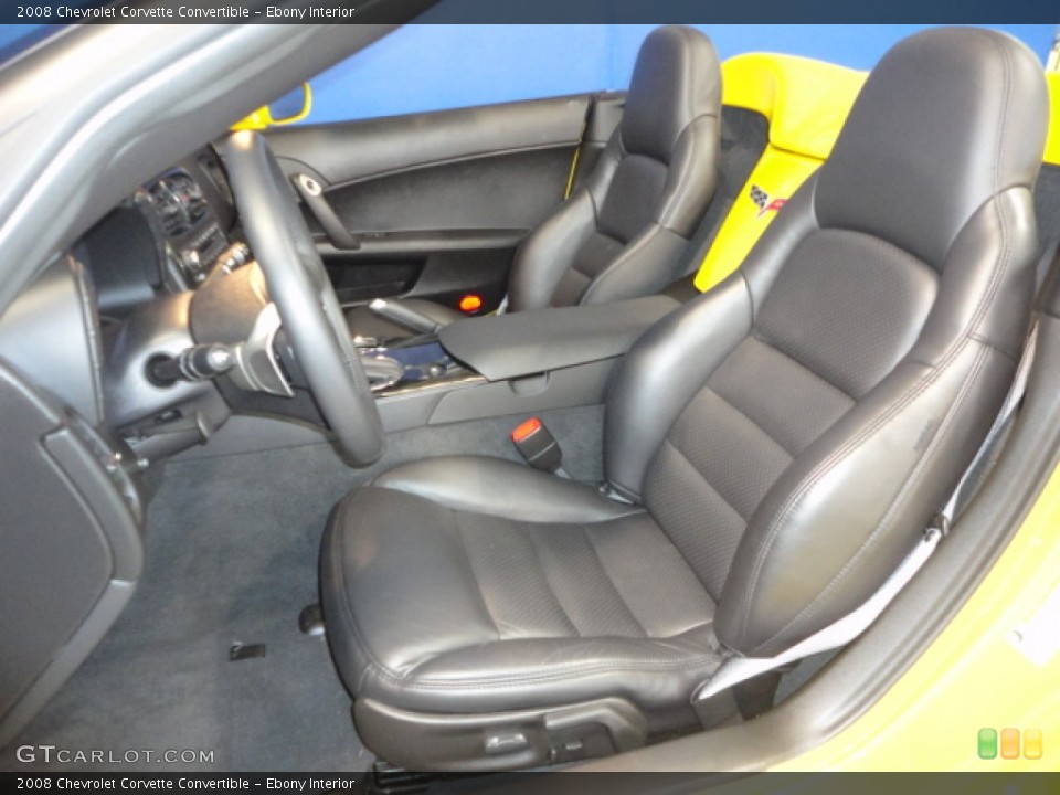 Ebony Interior Photo for the 2008 Chevrolet Corvette Convertible #57134839