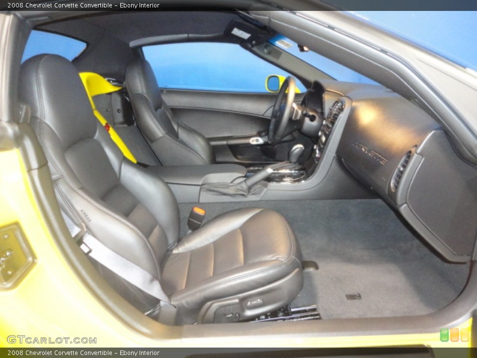 Ebony Interior Photo for the 2008 Chevrolet Corvette Convertible #57134908