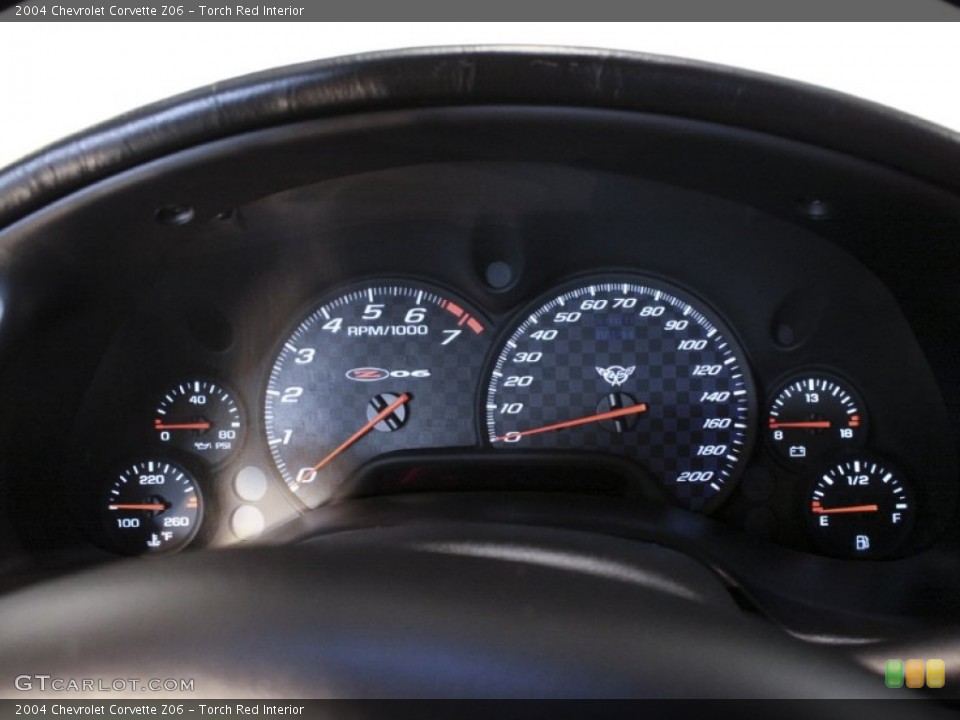 Torch Red Interior Gauges for the 2004 Chevrolet Corvette Z06 #57134995