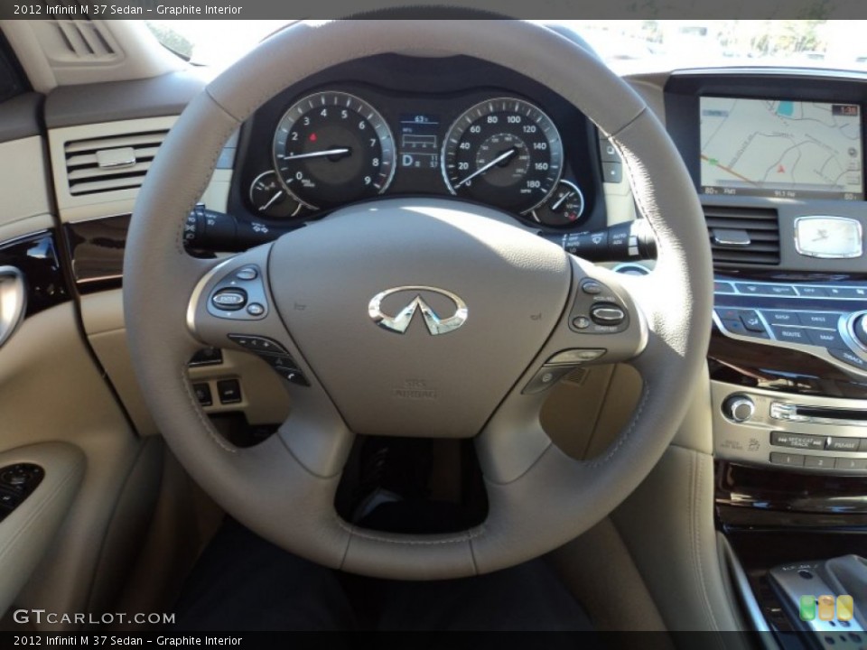 Graphite Interior Steering Wheel for the 2012 Infiniti M 37 Sedan #57136837