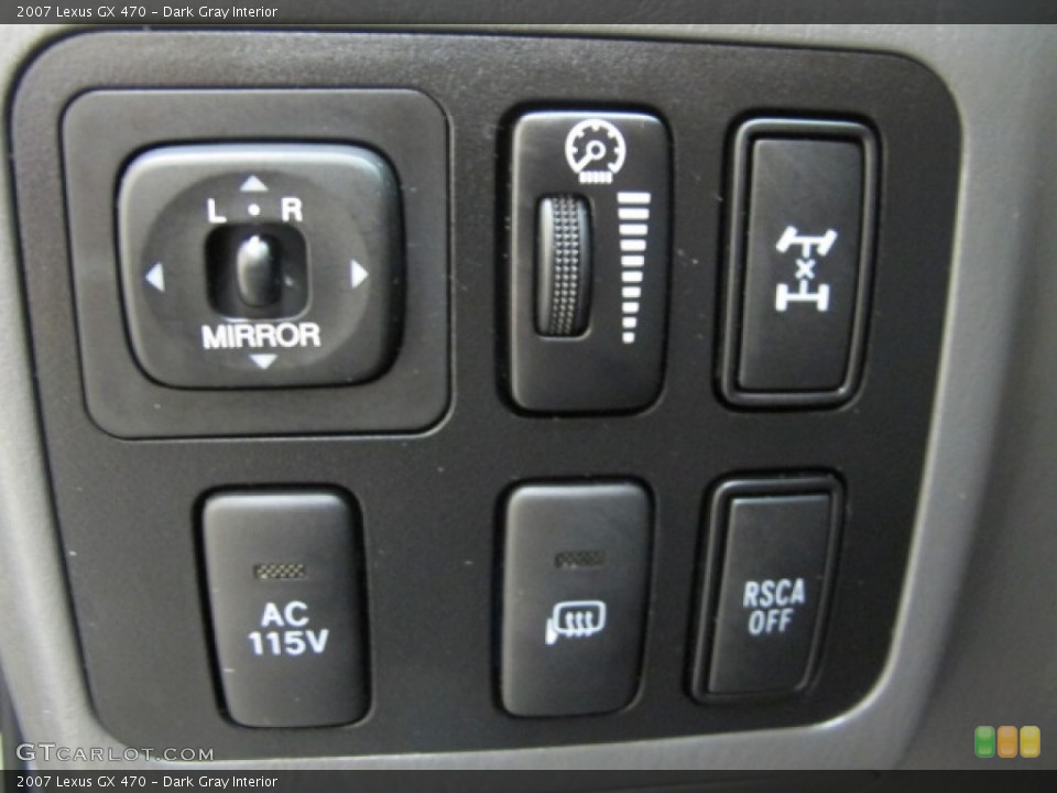 Dark Gray Interior Controls for the 2007 Lexus GX 470 #57142825