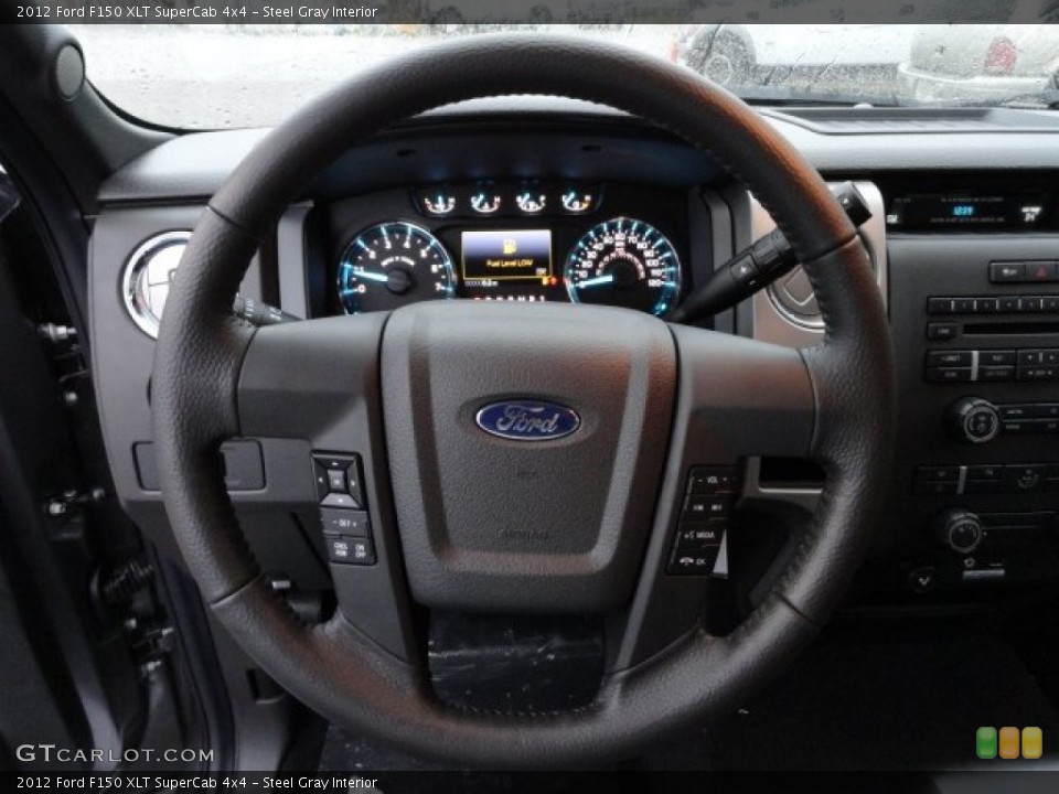 Steel Gray Interior Steering Wheel for the 2012 Ford F150 XLT SuperCab 4x4 #57143533