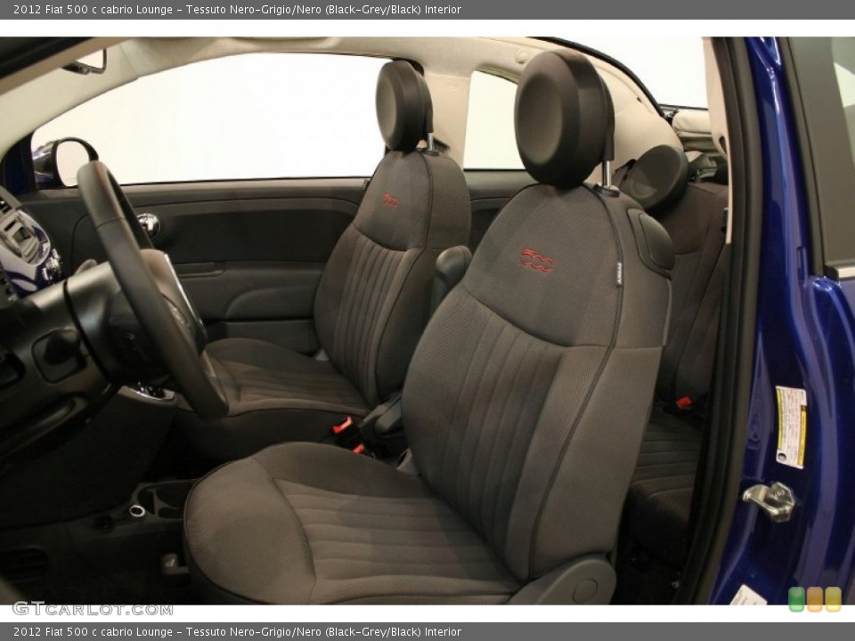 Tessuto Nero-Grigio/Nero (Black-Grey/Black) Interior Photo for the 2012 Fiat 500 c cabrio Lounge #57147727