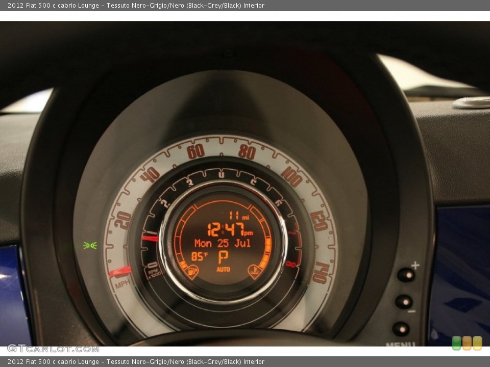 Tessuto Nero-Grigio/Nero (Black-Grey/Black) Interior Gauges for the 2012 Fiat 500 c cabrio Lounge #57147766