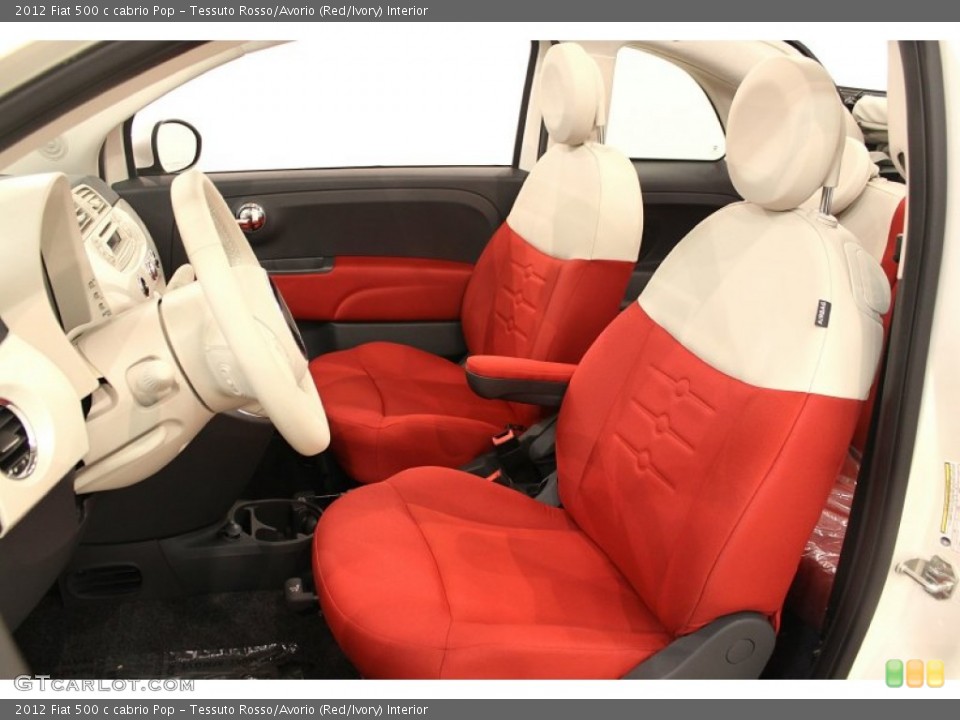 Tessuto Rosso/Avorio (Red/Ivory) Interior Photo for the 2012 Fiat 500 c cabrio Pop #57148336