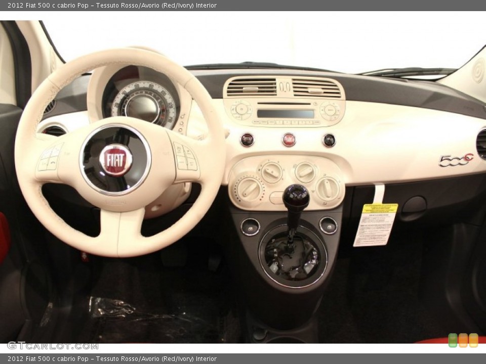 Tessuto Rosso/Avorio (Red/Ivory) Interior Dashboard for the 2012 Fiat 500 c cabrio Pop #57148345