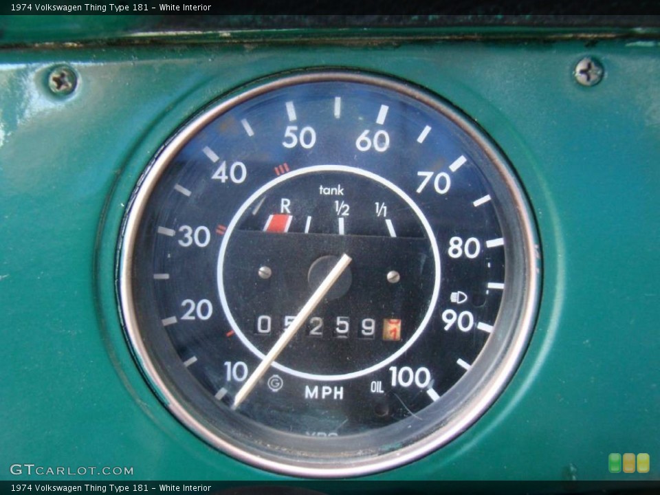 White Interior Gauges for the 1974 Volkswagen Thing Type 181 #57153424