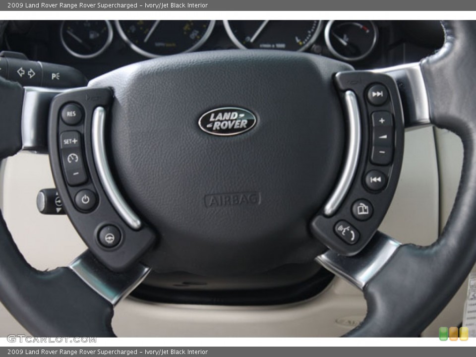 Ivory/Jet Black Interior Steering Wheel for the 2009 Land Rover Range Rover Supercharged #57156631