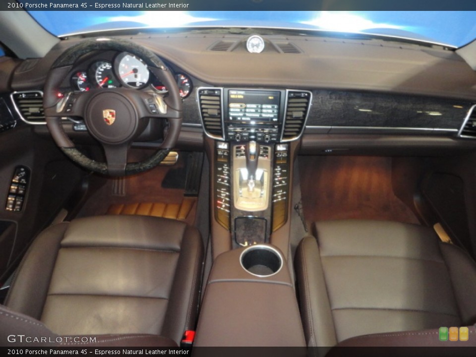 Espresso Natural Leather Interior Dashboard for the 2010 Porsche Panamera 4S #57157534