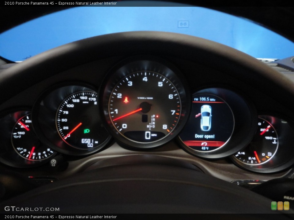 Espresso Natural Leather Interior Gauges for the 2010 Porsche Panamera 4S #57157543