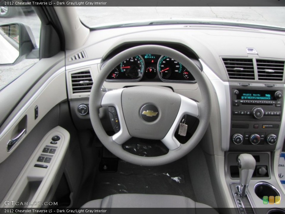 Dark Gray/Light Gray Interior Steering Wheel for the 2012 Chevrolet Traverse LS #57158914