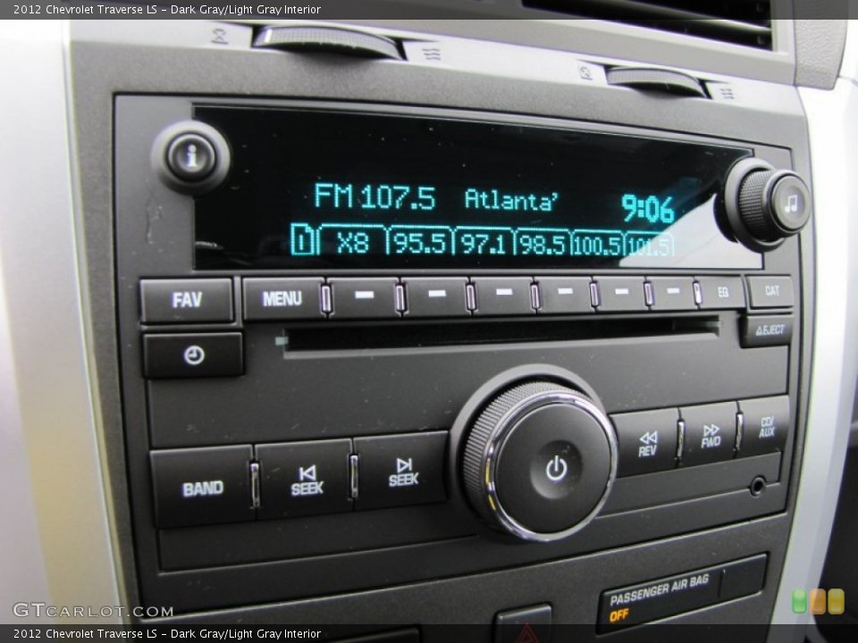 Dark Gray/Light Gray Interior Audio System for the 2012 Chevrolet Traverse LS #57158932