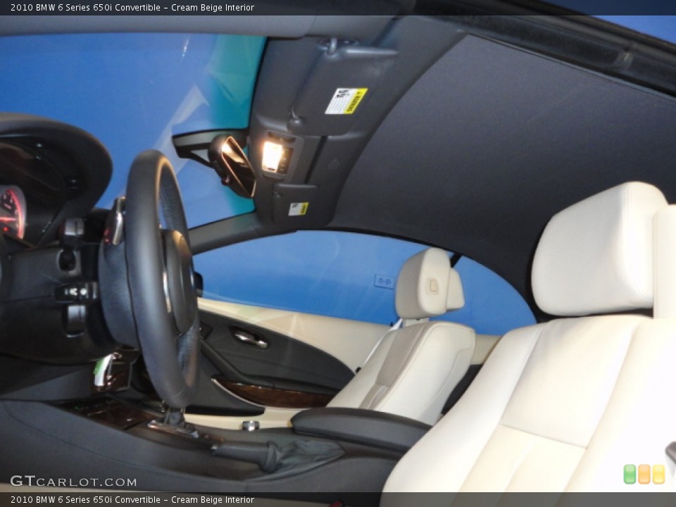 Cream Beige Interior Photo for the 2010 BMW 6 Series 650i Convertible #57160267