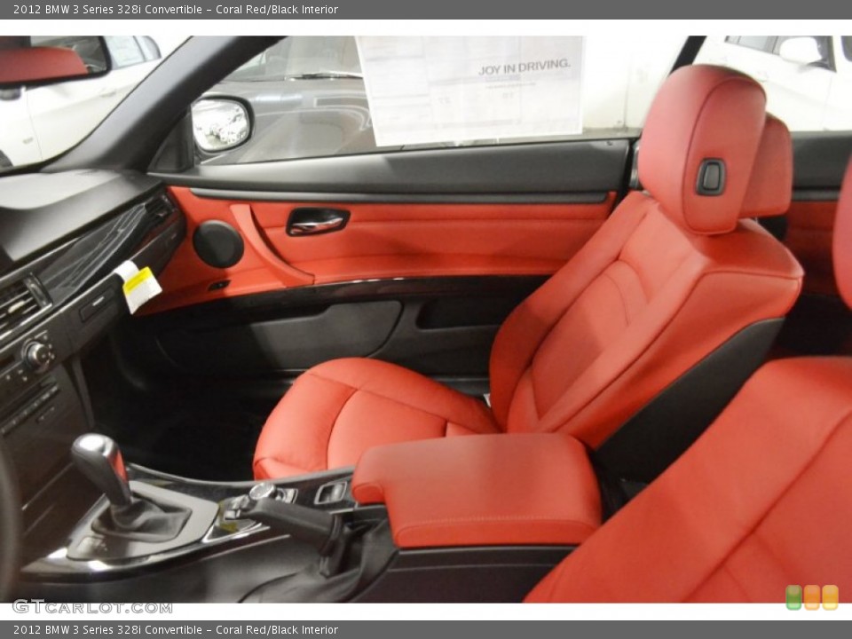 Coral Red/Black Interior Photo for the 2012 BMW 3 Series 328i Convertible #57161845