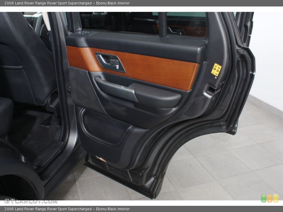 Ebony Black Interior Door Panel for the 2006 Land Rover Range Rover Sport Supercharged #57162424