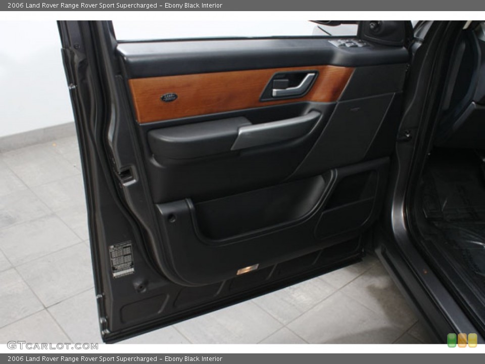 Ebony Black Interior Door Panel for the 2006 Land Rover Range Rover Sport Supercharged #57162442