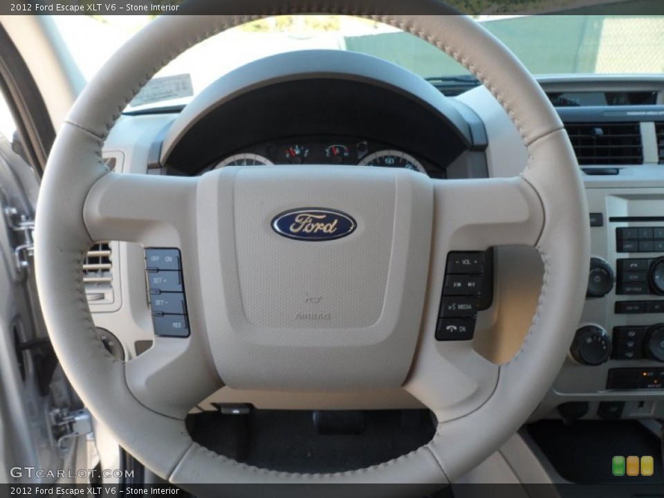 Stone Interior Steering Wheel for the 2012 Ford Escape XLT V6 #57167983