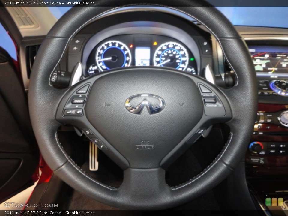 Graphite Interior Steering Wheel for the 2011 Infiniti G 37 S Sport Coupe #57170027