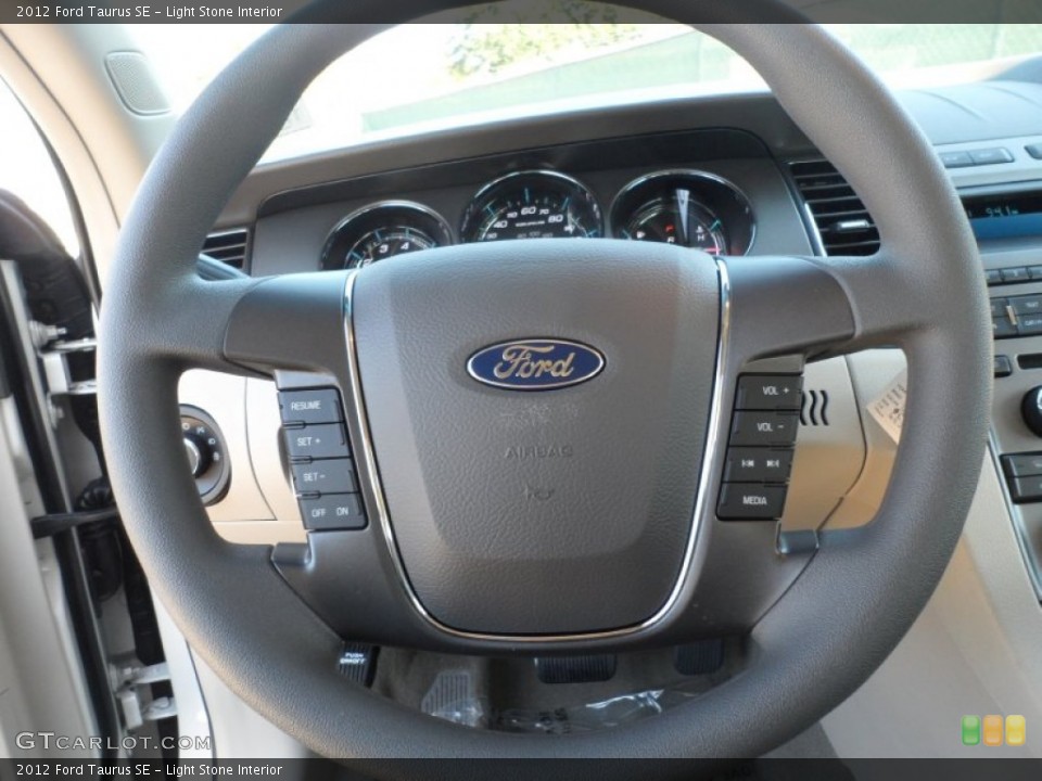 Light Stone Interior Steering Wheel for the 2012 Ford Taurus SE #57170774