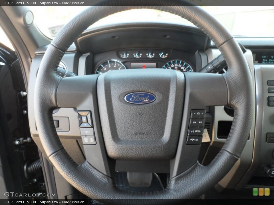 Black Interior Steering Wheel for the 2012 Ford F150 XLT SuperCrew #57171410