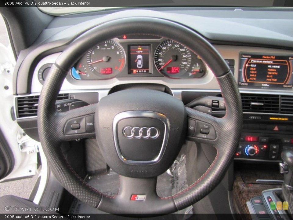 Black Interior Steering Wheel for the 2008 Audi A6 3.2 quattro Sedan #57174806