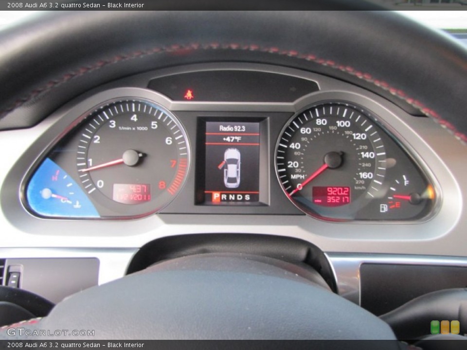 Black Interior Gauges for the 2008 Audi A6 3.2 quattro Sedan #57174851