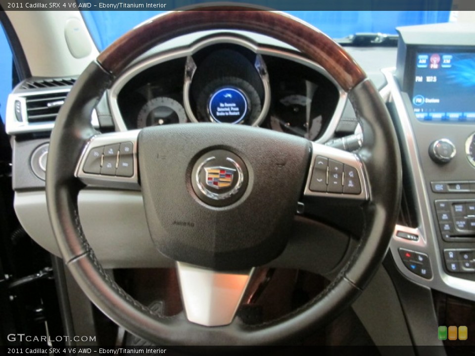 Ebony/Titanium Interior Steering Wheel for the 2011 Cadillac SRX 4 V6 AWD #57174899