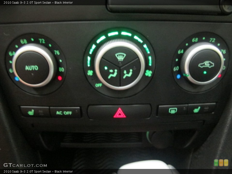 Black Interior Controls for the 2010 Saab 9-3 2.0T Sport Sedan #57175557
