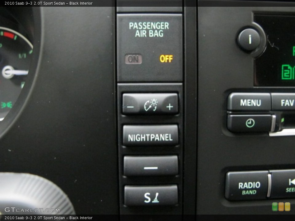 Black Interior Controls for the 2010 Saab 9-3 2.0T Sport Sedan #57175575