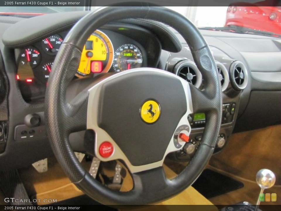 Beige Interior Steering Wheel for the 2005 Ferrari F430 Coupe F1 #57176089